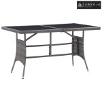 Vrtni stol sivi 140 x 80 x 74 cm od poliratana - 140 x 80 x 74 cm 1