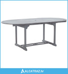 Vrtni stol sivi 200 x 100 x 74 cm od masivnog bagremovog drva - NOVO