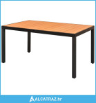 Vrtni stol smeđi 150 x 90 x 74 cm aluminijum i WPC - NOVO