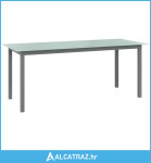 Vrtni stol svjetlosivi 190 x 90 x 74 cm od aluminija i stakla - NOVO