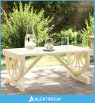 Vrtni stolić za kavu 90 x 50 x 40 cm od masivne jelovine - NOVO