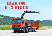 MAN TGS 35.360 8x4 autotransporter HIAB 166 E-2 HIDUO + RC kran