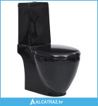 Keramička toaletna školjka sa stražnjim protokom vode crna - NOVO