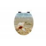 Wc sjedalo mdf - motiv školjke s mekim zatvaranjem