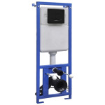 vidaXL Zidna toaletna školjka s ugradbenim vodokotlićem （3082092）