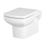 Wc školjka nero s bijelim wc sjedalom