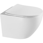 Wc školjka uno, bez ruba, bijeli sjaj sa softclose daskom
