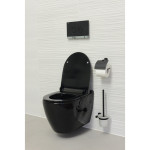 Wc školjka uno, bez ruba, crni sjaj sa softclose daskom