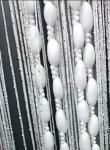 Bijele trakaste string zavjese sa dekorativnim kuglicama - SNOW WHITE