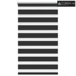 Zebra zavjesa 90,9 x 150 cm Širina tkanine 86,7 cm crna - Crna 90 x 15