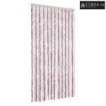 Zastor protiv muha srebrnosivi i ružičasti 100 x 200 cm šenil - Siva i