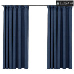 Zavjese za zamračivanje s kukama 2 kom plave 140 x 175 cm - Plava 140