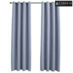 Zavjese za zamračivanje s prstenima 2 kom sive 140 x 225 cm - Siva 140