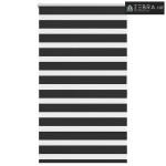 Zebra zavjesa 100,9 x 175 cm Širina tkanine 96,7 cm crna - Crna 100 x