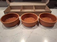 Terakota posudice 3 komada, promjer 12 cm, visina 4 cm