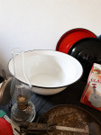 Veliki emajlirani lavor (vangla)s ručkama za zimnicu, pekmez i kolinje