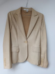 Bež kožni sako jakna Mango 36