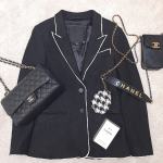 Crni sako bukle Chanel stil novo 38