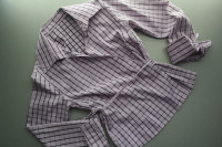 38 ljubičasta karirana košulja na preklop