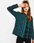 Bershka karirana zelena košulja vl.S /TOTALNA ČISTKA