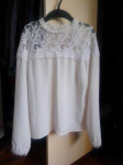 Bijela bluza s čipkom