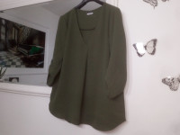MASLINASTO ZELENA BLUZA  VEL.36 i VEL.40 - NOVO