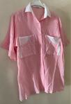 Oversized Pink retro košulja S/ poklon pri kupnji