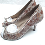 Bež štikle floral print 38