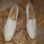 Bijele kožne mokasine 39.5