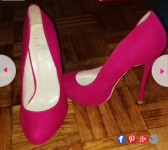 Cipele na visoku petu fuksija br 37