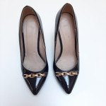 Crne lakirane štikle 37