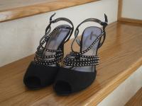 Crne svećane štikle sandale