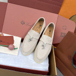 Loro Piana mokasine polubotke ženske baletanke loafers, koža, Cipele