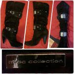 Crne čizme MAC collection (brušena koža)