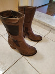 Smeđe kožne čizme - broj 38