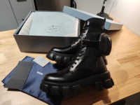 Ženska obuća, čizme, gležnjače Prada, koža