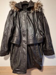 Kožna jakna sa kapuljačom vel. XL