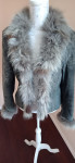 Kožna jakna s krznom polarne lisice
