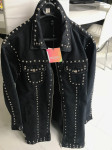 missguided jeans jakna sa zakovicama novo xs/s