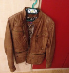 Prodajem smeđu jaknu od prave kože, 36!