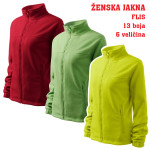 Nova ŽENSKA flis JAKNA, dugi cif - 17 boja & 6 veličina