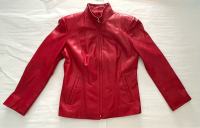 Ženska kožna jakna, crvena, veličina S