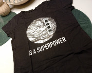 CRNA MAJICA S SREBRNIM DETALJEM VEL. S/M - NOVO kratki rukav