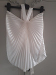 Ljetni bijeli satenski plisirani top 36/38 novo