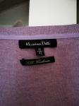 Ružičasta majica na V izrez dugi rukavi Massimo Dutti