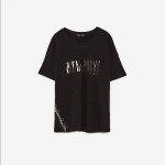 Zara crna majica sa fora detaljem vl.M