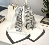 CRNO - BIJELA SATENSKA MARAMA - NOVO