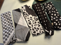 CRNO - BIJELE PAMUČNE MARAME - NOVO