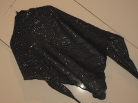 NKD - PLAVA MARAMA S SREBRNIM NITIMA  - NOVO