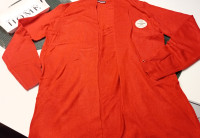 CRVENA VESTA KARDIGAN bez kopčanja vel.UNI - NOVO